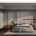 Quiet Bedroom Simple Home Bedroom 3d model