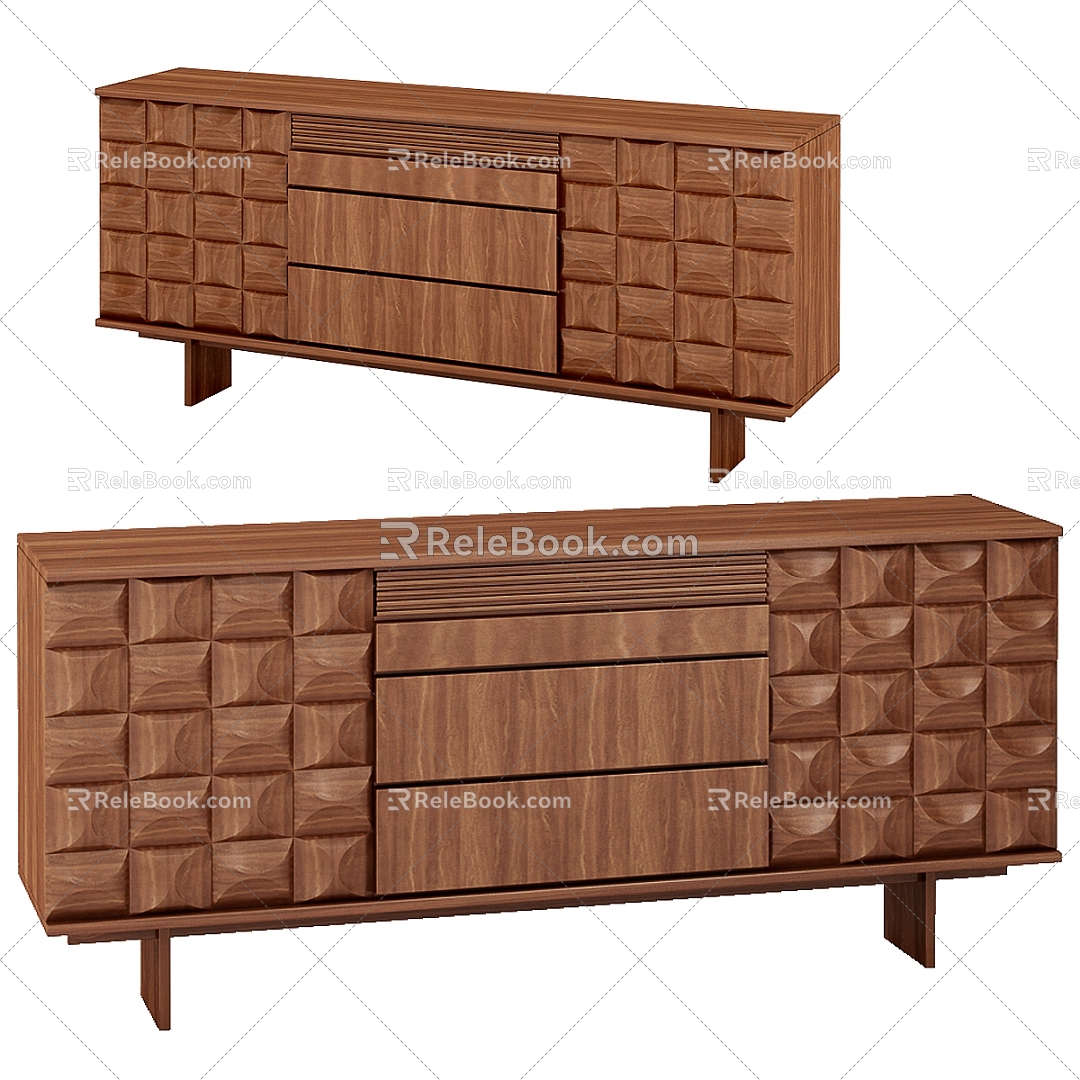 Modern Cabinet Side Cabinet 3d model