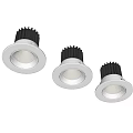 Modern Recessed Downlights and Spotlights with Sleek White Frame and Grille Design for Home Ceiling