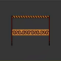 Wooden Rocking Baby Crib With Intricate Carved Patterns And Curved Frame