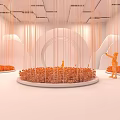 Modern Bridal Shop Interior With Elegant Wedding Gowns Display And Floral Decor
