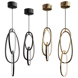 Modern chandelier 3d model