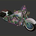 Modern motorcycle two-wheeled motorcycle off-road motorcycle road racing motorcycle 3d model