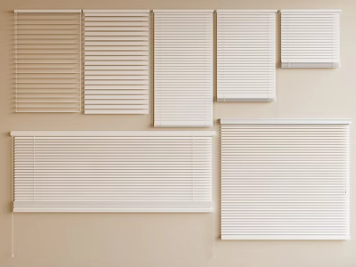Various Styles Of White Window Blinds For Home Interior Design Ideas 3d model