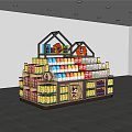 Supermarket Shelf Wenchuang Department Store Scene Stack Combination Display Stack Scene Display Snacks Free Combination Promotion Display Stack Snacks Free Combination 3d model
