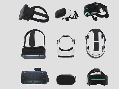 Smart Machines VR Headsets With Various Designs Ergonomic Structures And Advanced Features 3d model