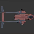 Futuristic Red Winged Spacecraft With Sci Fi Design For Cosmic Exploration