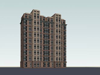 High-rise residential building 3d model