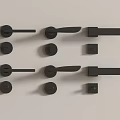 Black Door Handles and Locks in Various Styles for Home Interior Hardware 3d model