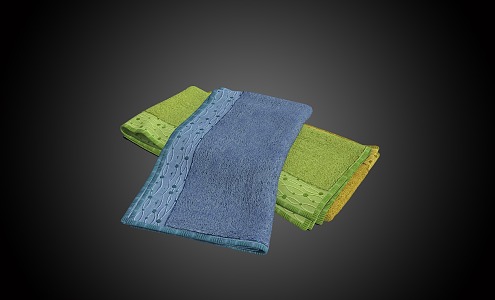 Towel cotton towel cotton cloth bathroom supplies kitchen supplies face towel 3d model