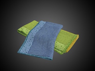 Towel cotton towel cotton cloth bathroom supplies kitchen supplies face towel 3d model