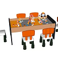Children's Toys Building Blocks Table Children's Tables and Chairs 3d model