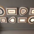 Modern Ceiling Lights With Round Square And Irregular Shapes For Interior Illumination 3d model