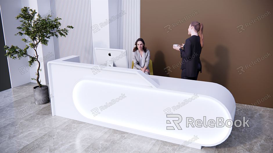 Modern Reception Desk Front Desk model