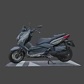 Stylish Black Modern Motorcycle With Sleek Aerodynamic Design And Powerful Engine 3d model