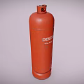 Durable Red DEKOCO LPG Gas Cylinder For Safe Storage And Usage 3d model