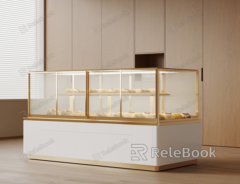 Display Rack Container Shelf Display Cabinet Bread Island Cabinet Dining Plate Cabinet model