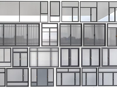 Modern Casement Windows With Various Designs High-Quality Frames And Energy-Efficient Glass 3d model
