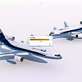 Two ANA Airlines Commercial Passenger Aircraft In White And Blue Livery