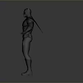Batman Themed Superhero Costume With Cape Mask And Gray Utility Belt
