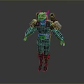 Futuristic Sci Fi Game Character In Tactical Armor With Mechanical Backpack And Weapon 3d model