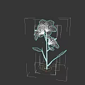 Ceramic Vase With Red And Pink Flowers And Green Leaves On Black Background