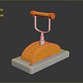 Manual Press Tool With Orange Handle Metal Frame And Square Base