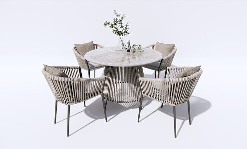 Modern outdoor tables and chairs 3d model