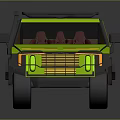 Green Pickup Truck Featuring Modern Design Roof Rack Large Wheels And Distinct Front Grille