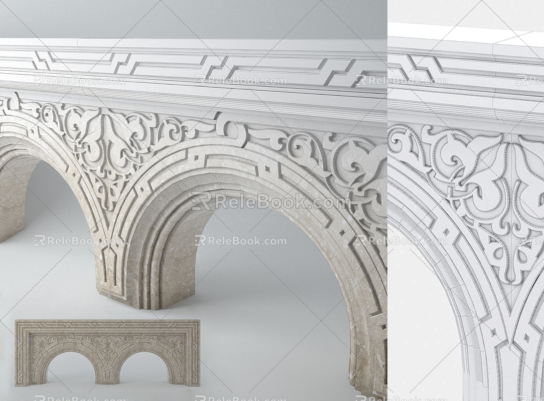 European Arch European Arch European Architectural Component Arch Sleeve Line Door Cover Arch Structure Arch Door Cover Arch Window Cover European Arch Shape 3d model