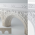 European Arch European Arch European Architectural Component Arch Sleeve Line Door Cover Arch Structure Arch Door Cover Arch Window Cover European Arch Shape 3d model