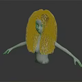 Realistic White Anatomical Torso Mannequin With Long Brown Curly Hair Wig