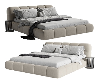 Double bed 3d model