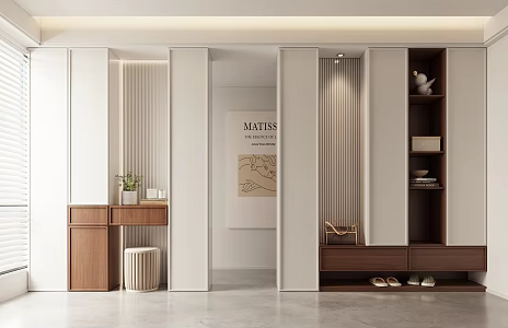Modern shoe cabinet porch 3d model