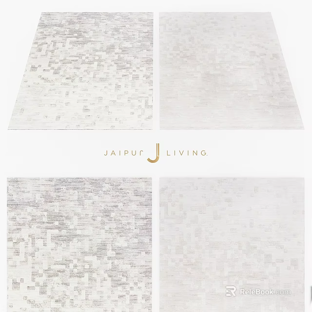 Modern Square Rugs By Jaipur Living With Textured Design And Neutral Color Tones 3d model 