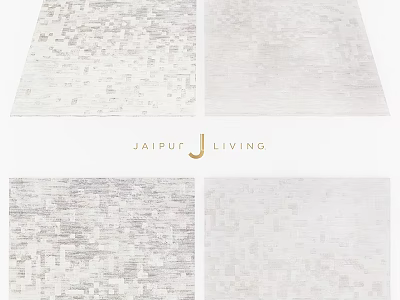 Modern Square Rugs By Jaipur Living With Textured Design And Neutral Color Tones 3d model