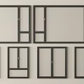 Black Framed Windows And Doors In Various Styles For Home Design 3d model