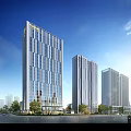 Modern School Building Complex With Tall Structures Green Areas And Campus Facilities
