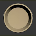 Beige Household Bucket With Metal Handle And Smooth Surface For Home Storage