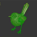 Golden Bird Decorative Figurine With Metallic Texture And Detailed Surface Design