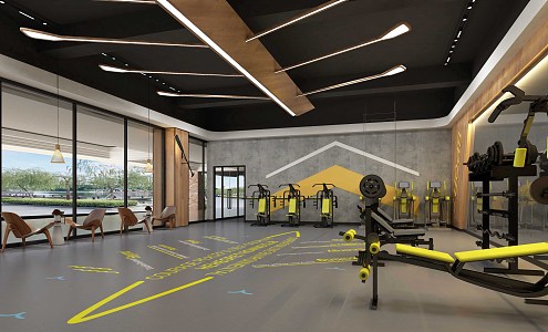 INDUSTRIAL LOFT GYM 3d model