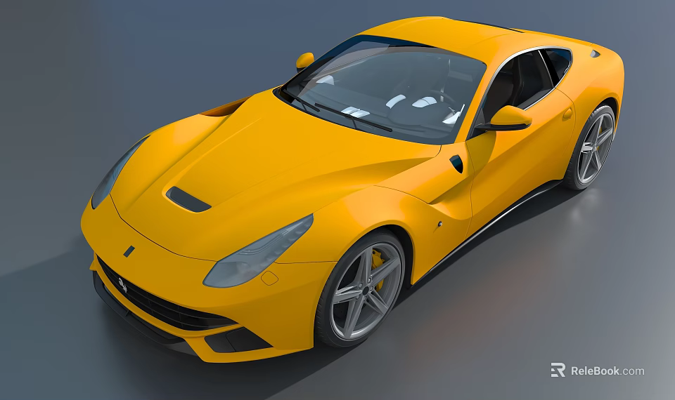 Yellow Sports Car Featuring Sleek Design Sporty Exterior And Alloy Wheels 3d model 