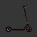 Sleek Modern Electric Scooter With Black Frame And Orange Accent Wheels Design
