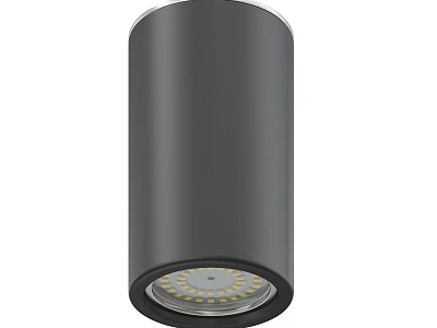 Black Cylindrical LED Downlight Spotlight Modern Design for Indoor Ceiling Lighting 3d model