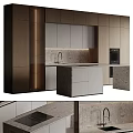 Modern Kitchen Interior With Wooden Gray Cabinets Marble Island And Appliances