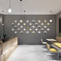 Modern Milk Tea Shop With Glass Facade Display Shelves Tables Chairs And Decorative Lights