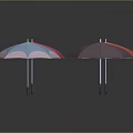 Colorful and Transparent Umbrellas in Assorted Hues for Daily Use