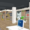Car Dealership Showroom With Red White Green Luxury Cars And Front Desk Staff