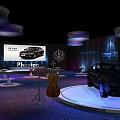 Volkswagen Photon Car Showroom Display With Screen Cello And Lighting