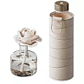 Minimalist Decorative Ornament Set With White Flower Clear Glass Vase Storage Case Notebook And Eyeglasses